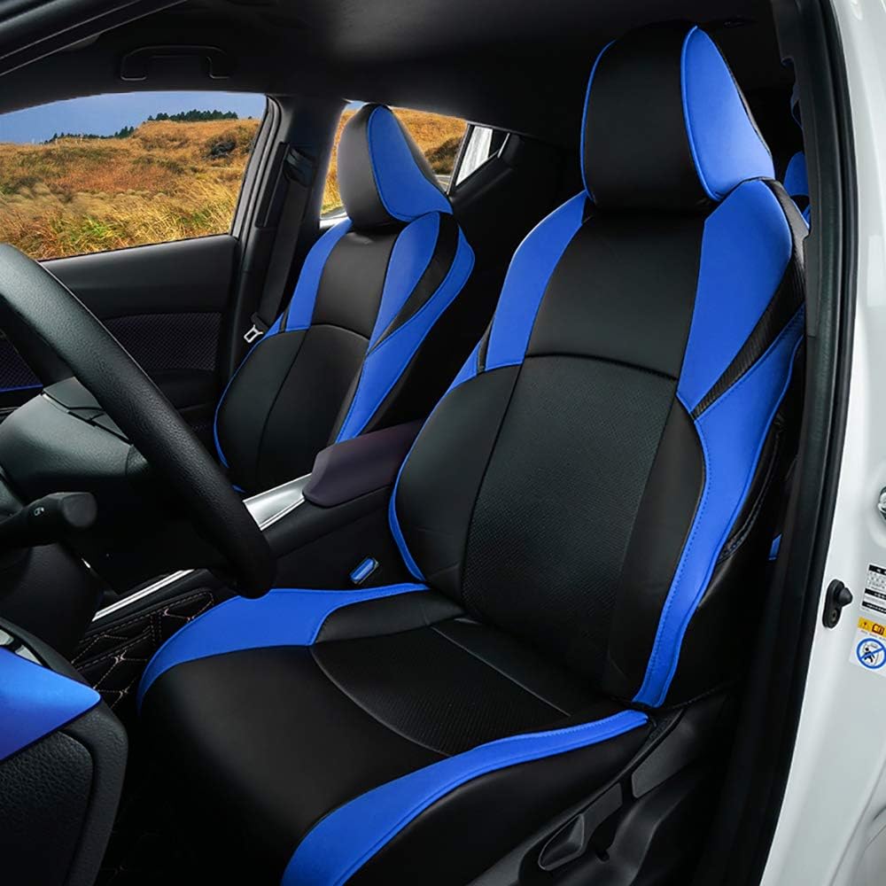 Black Leatherette Full Set Car Seat Covers D619