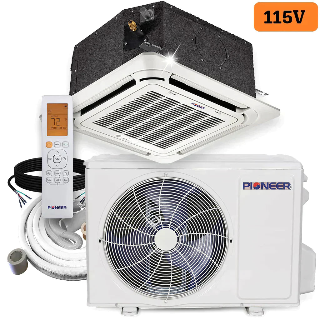 12,000 BTU 21.5 SEER 115V Compact Cassette Mini-Split Air Conditioner Heat Pump F548962