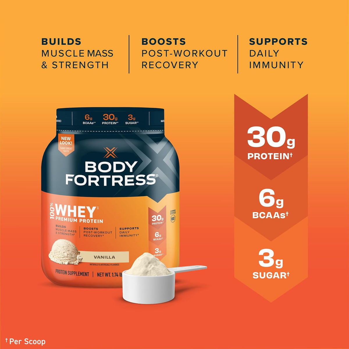 100% Whey Vanilla 1.74lbs & Whey Protein Vanilla Cream 1.8lbs A499