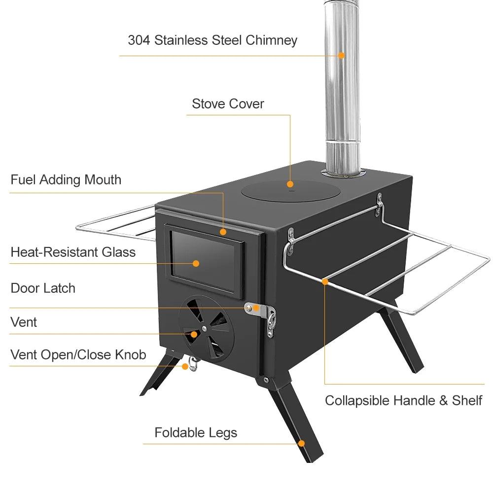 Portable Burner Firewood Multifunctional Stove D4951