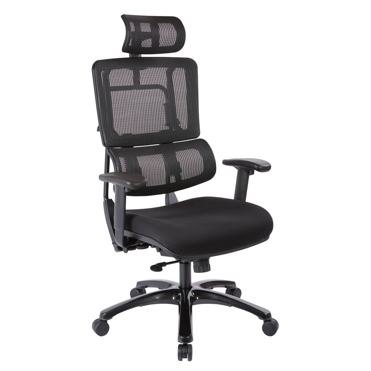 Black Mesh Back Chair with Headrest Y17345