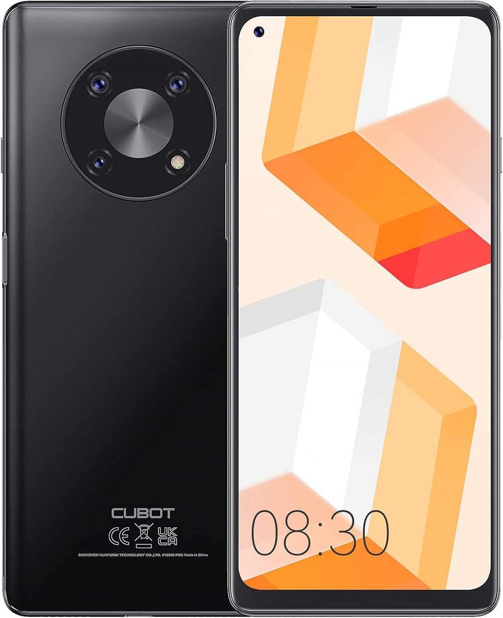 Unlocked Smartphone with 6.95 Large Screen, 48MP Triple Camera, 5000 mAh Battery, 4GB/64GB, 4G Dual SIM, NFC, Face ID (Black) T3718