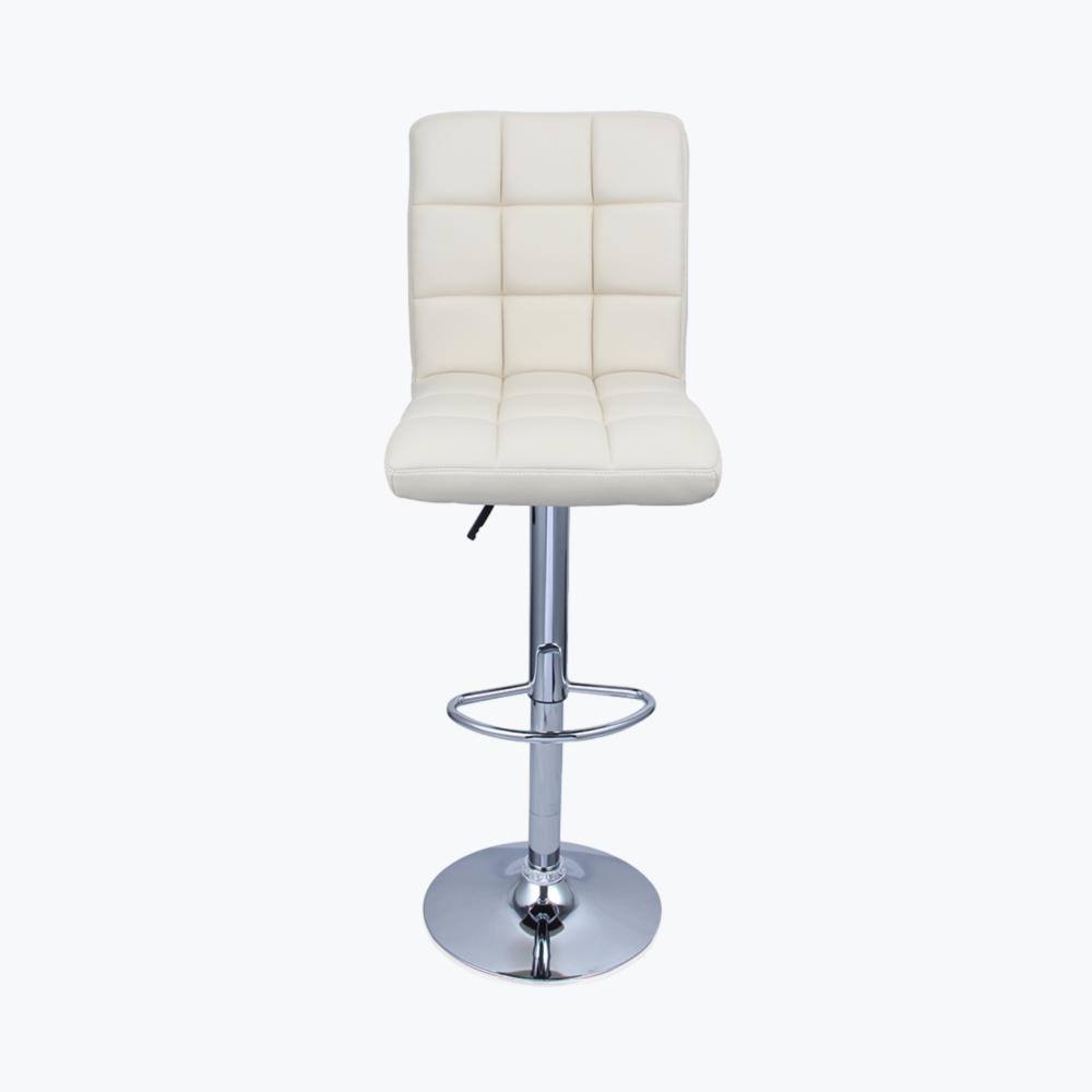 Black Leather Swivel Bar Stool, Set of 2 N29833