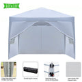 3 x 3m Two Doors Two Windows Waterproof Folding Tent White D835
