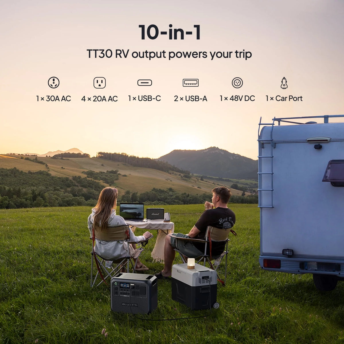 2048Wh 2400W Portable Generator R3812