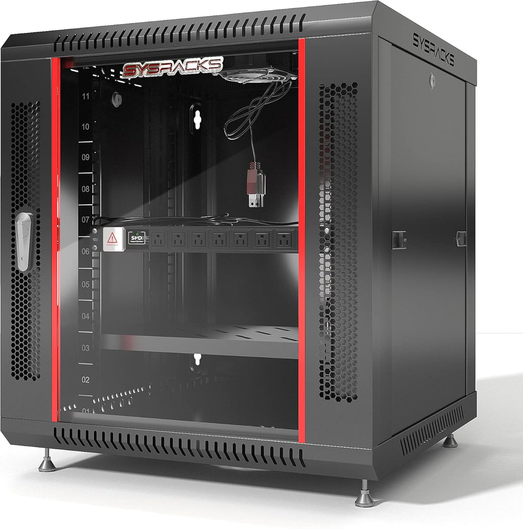 12 U 35 Inch Deep Locking Server Rack Cabinet C45366