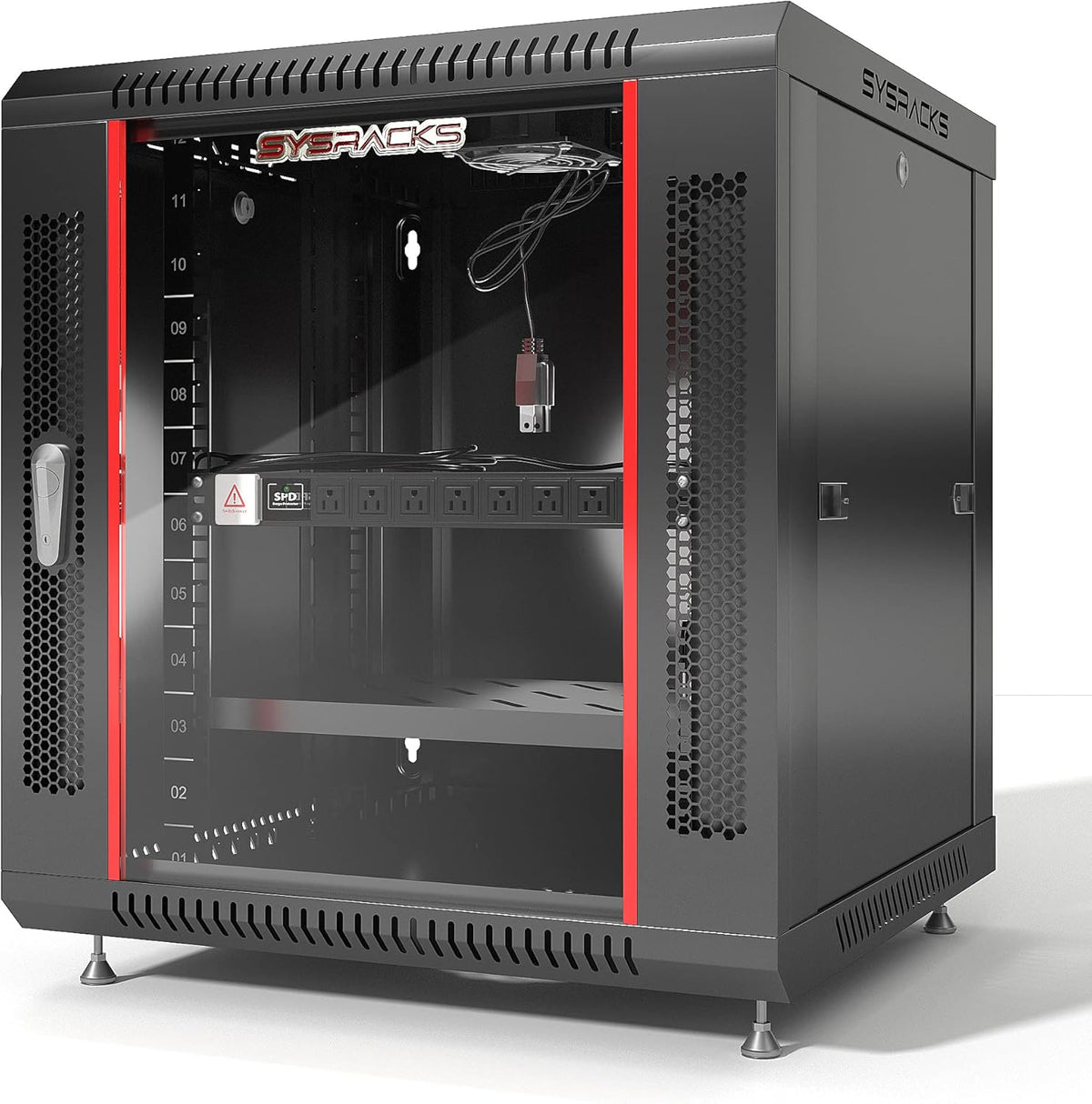 12 U 35 Inch Deep Locking Server Rack Cabinet C45366