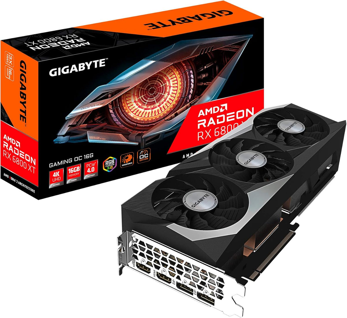 AMD Radeon RX 6800 XT 16G Graphics Card, 16GB GDDR6 Memory J398