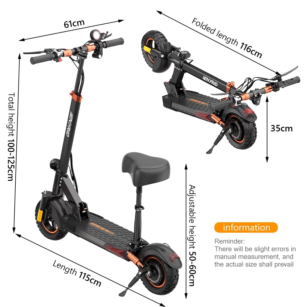 800W Foldable Electric Scooter 28 MPH 22 Miles 10 inch Tires U95708
