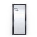 29 inch x 82 inch Framed Continuous Hinge Shower Door, Black Y56851