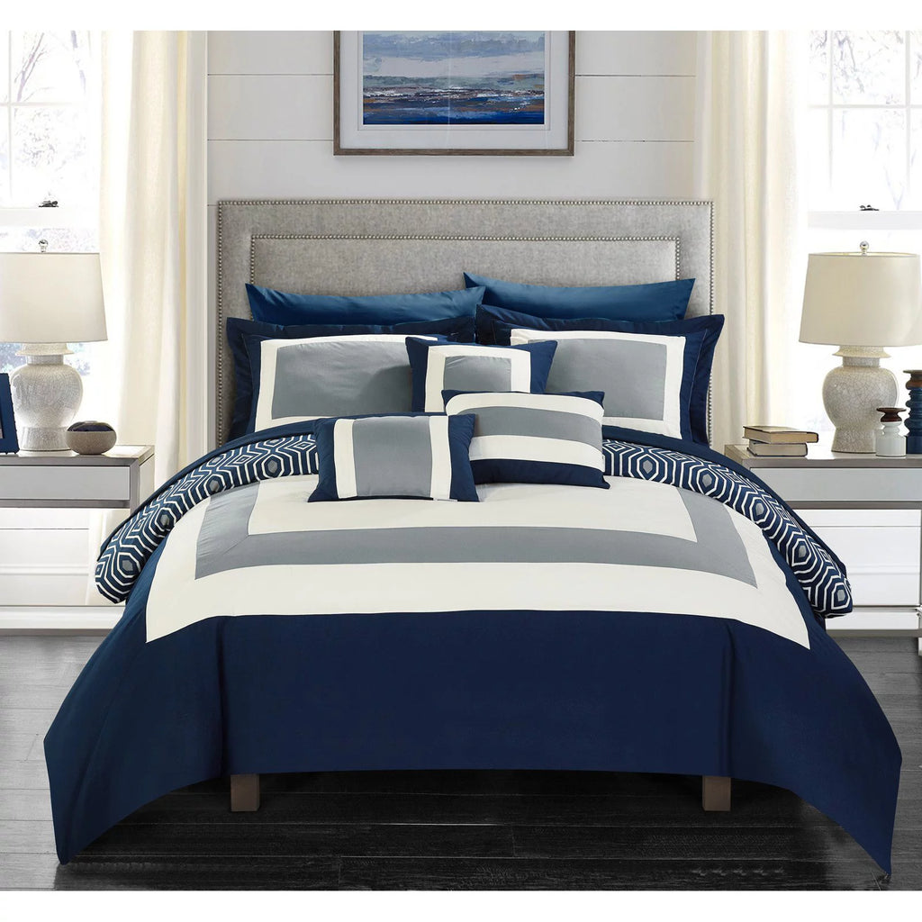 10 Piece Reversible Comforter Set F15706