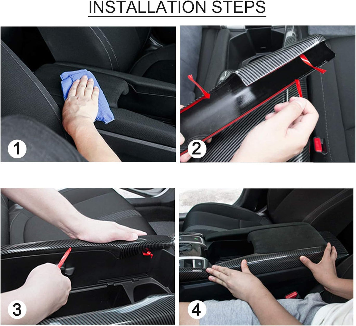 Carbon Fiber Car Armrest Cover Pack of 2 P841911