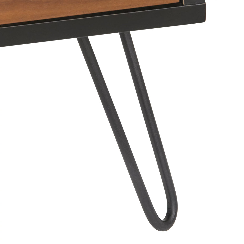 4 Drawer Chest Walnut and Black E173