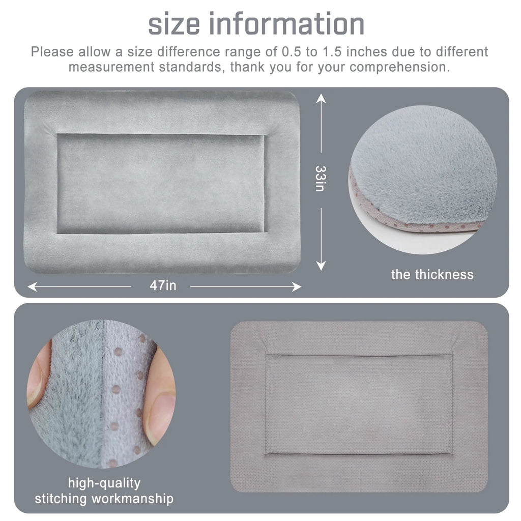 Large Washable Anti-Slip Dog Crate Mat H84671