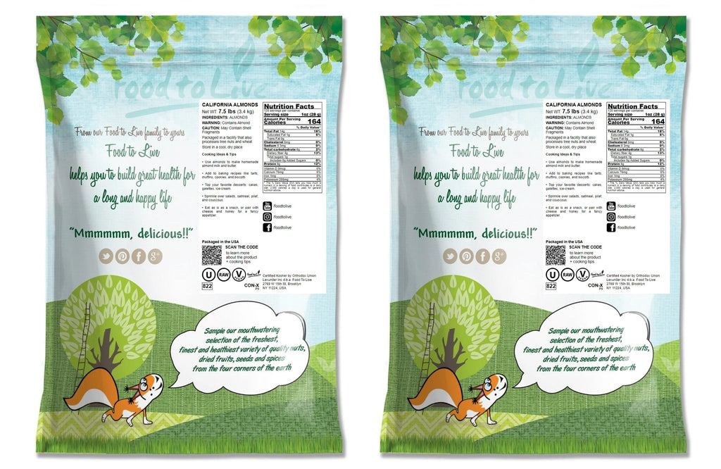 Raw Vegan Kosher Almonds, 15 Pounds I23608