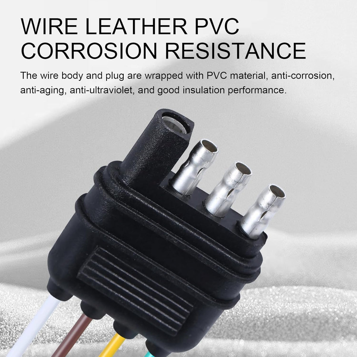 17.7" 4 Pin Flat Plug Y-Type Splitter Wiring Harness with Dust Cover G14646