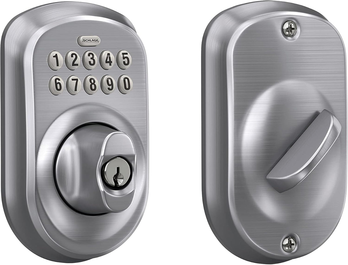 Keypad Deadbolt Electronic Keyless Entry Lock Bright Brass Q13807