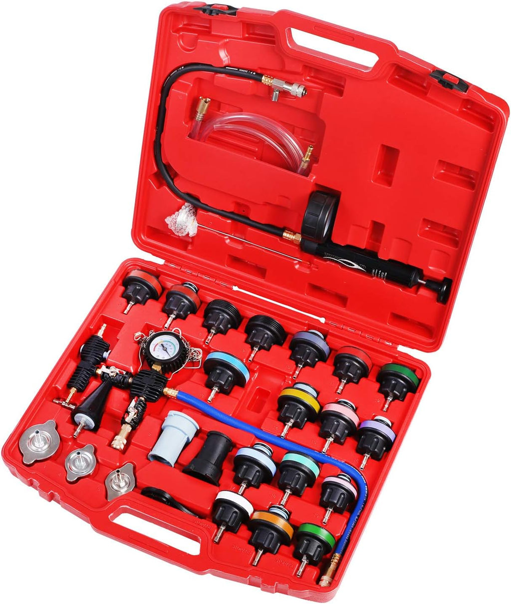 28PCS Radiator Pressure Tester Coolant Vacuum Refill Kit Z1240