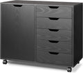 5-Drawer Wood Dresser Chest with Door A17331