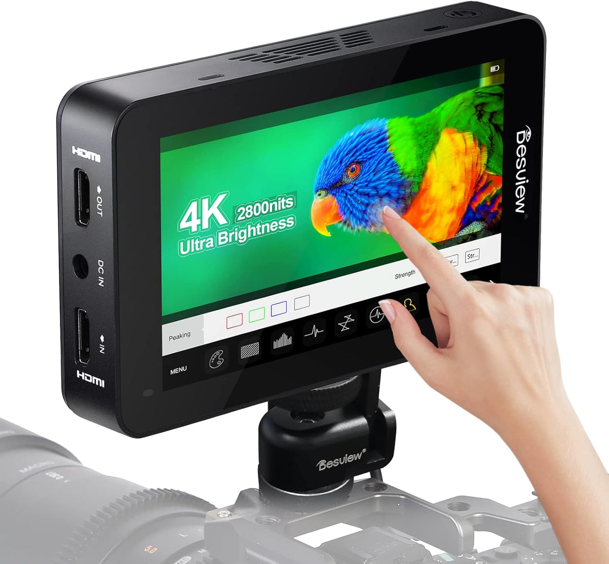 5.5 inch 2800nits Touch Screen Field Monitor with 3D LUT HDR Waveform Vectorscope False Color Zebra S490