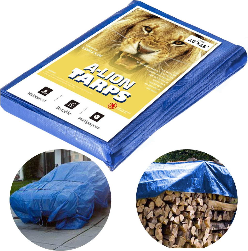 Waterproof Heavy Duty Poly Tarp 50X100ft Blue K660163