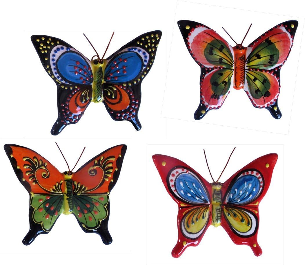 4-Piece Multicolor Butterfly Wall Hangers Set C75589