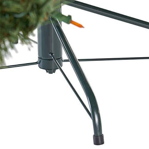 7.5-Foot Pre-Lit Hinged Green Fir Tree F5762