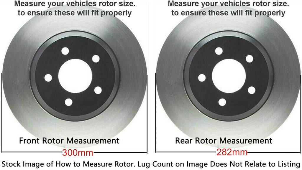 4pc Set Drilled And Slotted Brake Rotors L478820