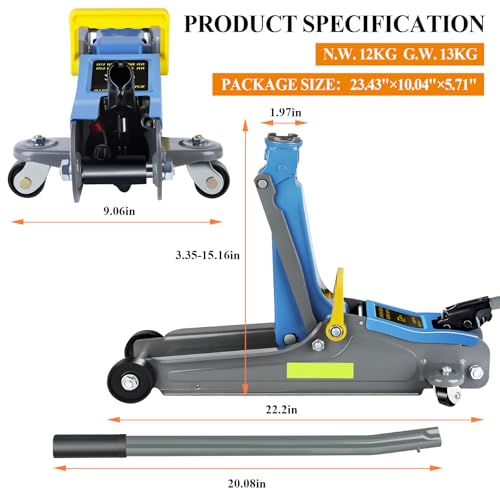 2T Portable Hydraulic Floor Jack N444558