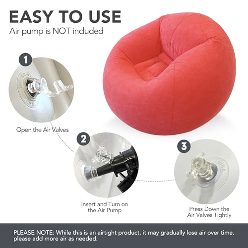 Black Inflatable Bean Bag Chair N770362