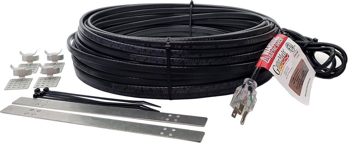 Roof & Gutter Snow Deicing Cable Kit (30 feet) Pack of 2 Z4922