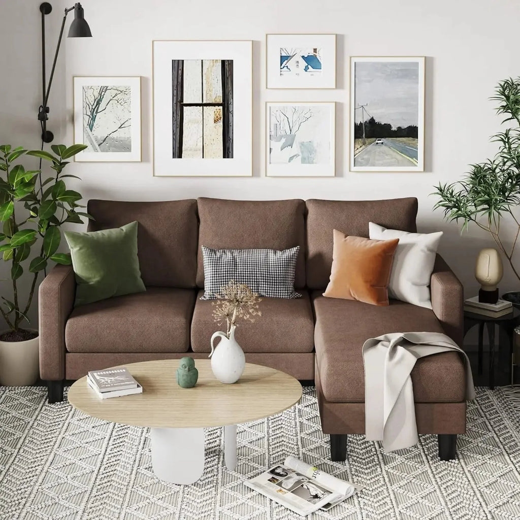 Convertible L-Shaped Sectional Sofa J4394