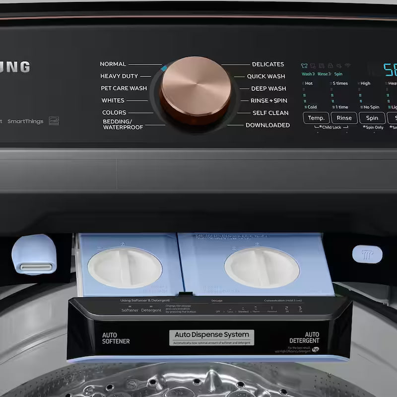 Top Load Washer with Pet Care Solution and Auto Dispense System in Brushed Black G618855
