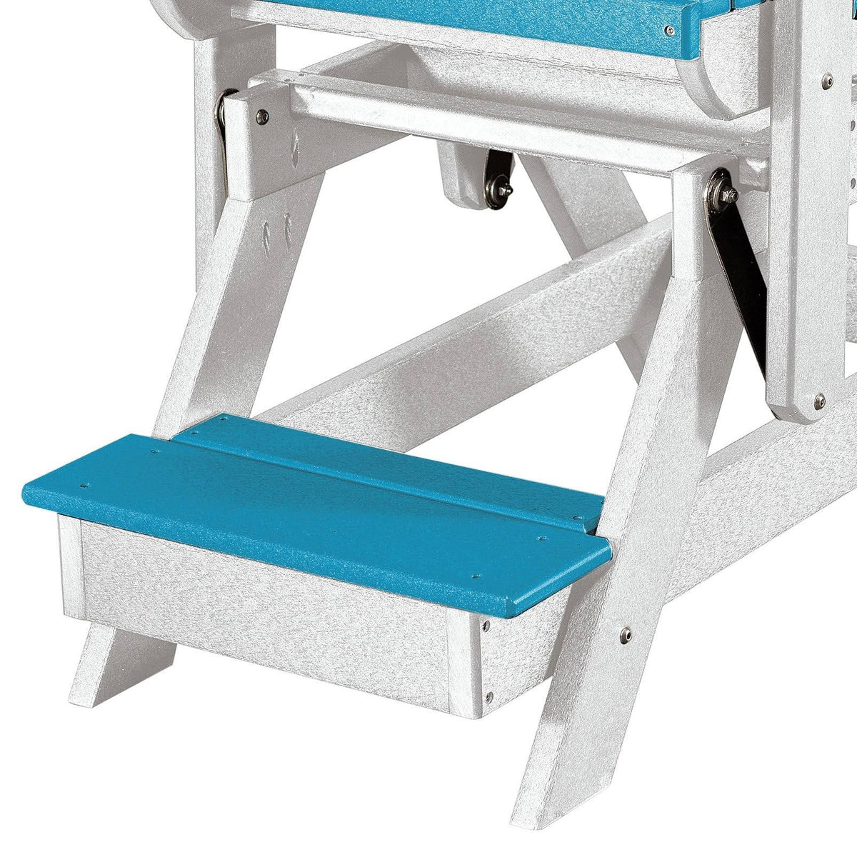 Aruba Blue on White Base Balcony Glider Q4455