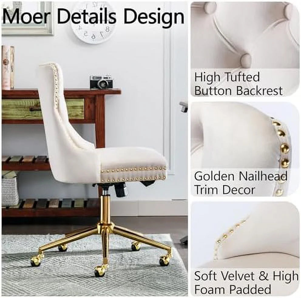 Velvet Ergonomic Office Chair with Wheels K4646