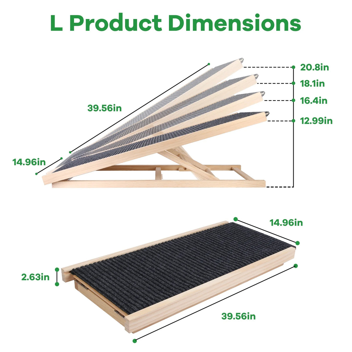 Extra Wide Wooden Dog Ramp Q23570