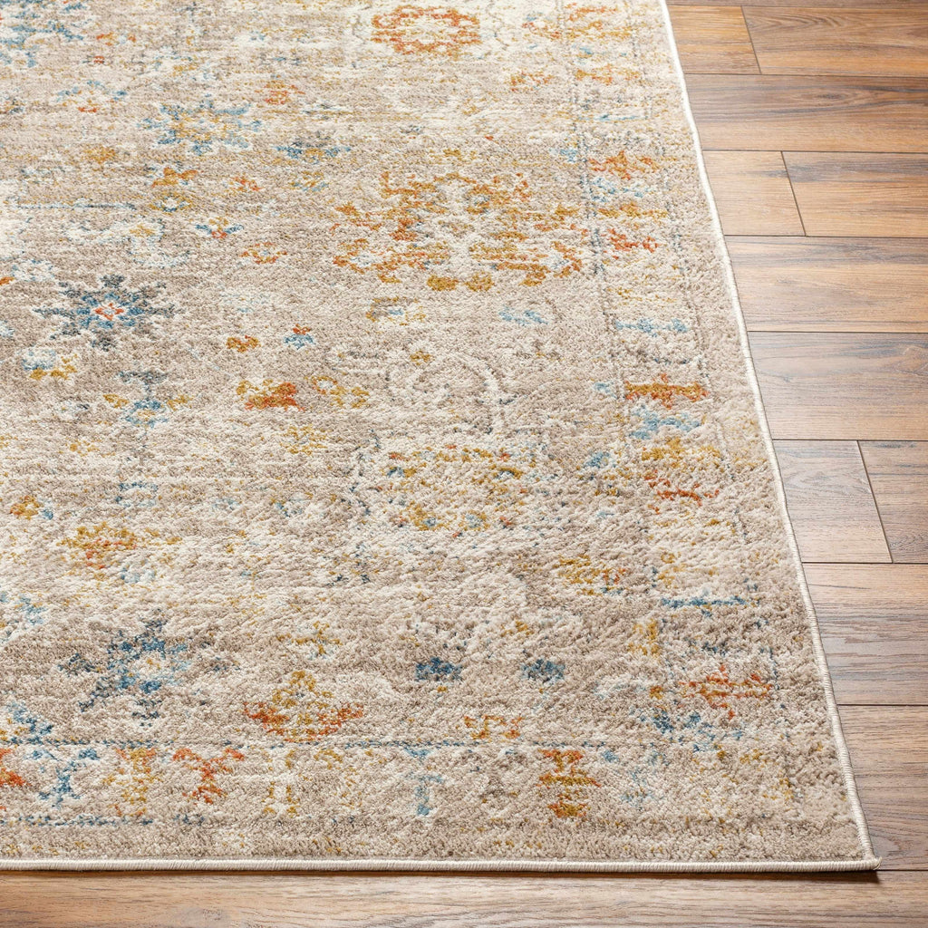 Brown Gray Beige Area Rug E565