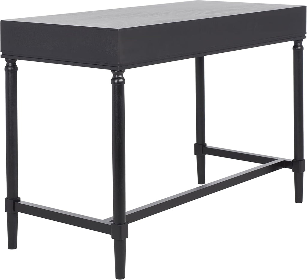 Black/Natural 2-Drawer Computer Desk Y8248