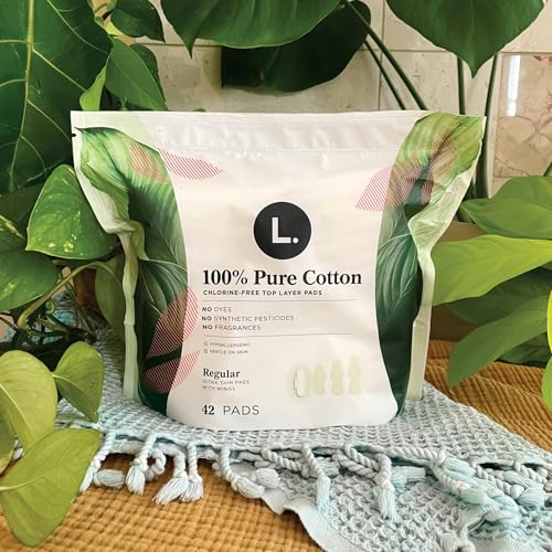 Pure Cotton Ultra Thin Pads with Wings, Unscented, 56 Count U554