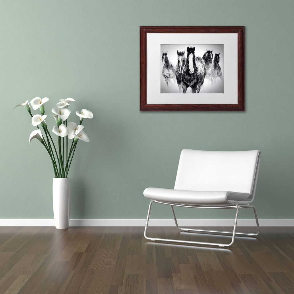 Winter Rumble Artwork Wood Frame, 16 by 20-Inch, White Matte B5716