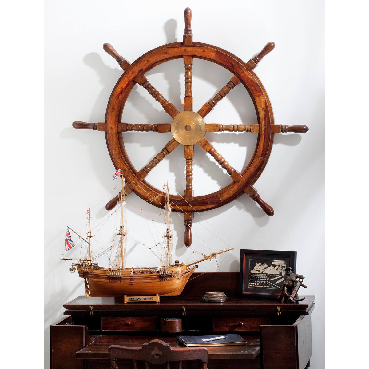 Large Hardwood Nautical Ship Y44283