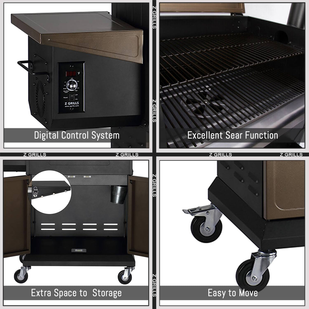 600d Wood Pellet Grill Smoker F1530