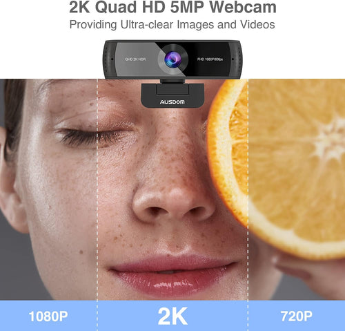2K QHD AutoFocus Webcam with Dual Noise Cancelling Microphones K159384