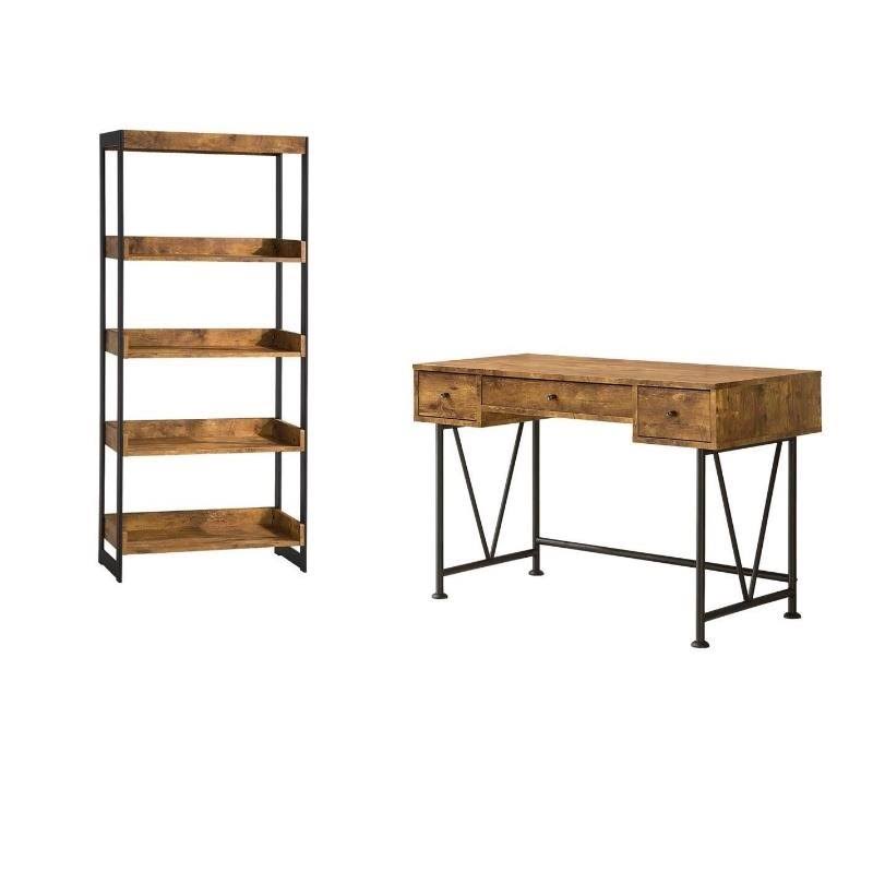 Rustic Desk and Bookshelf Set H35387