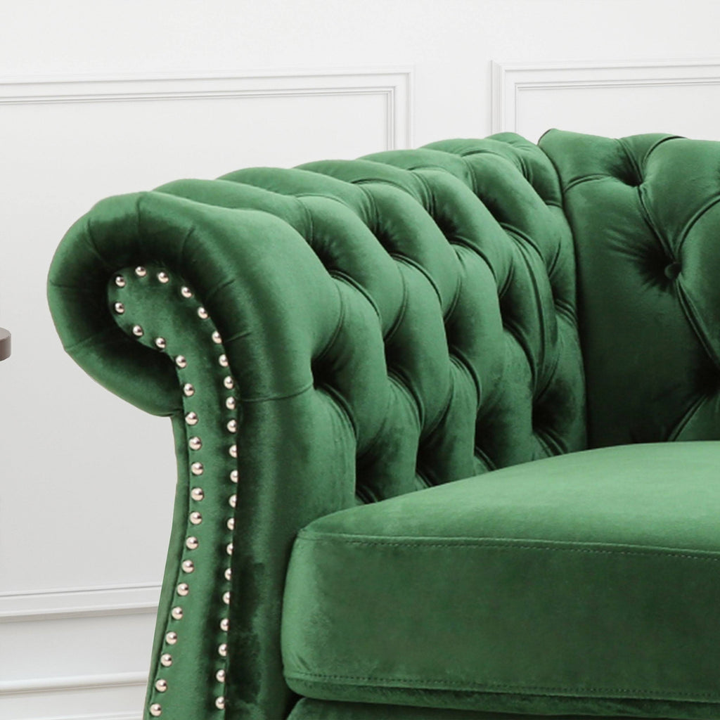 Dark Gray Velvet Club Chair B97461