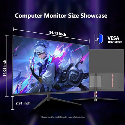 24 Inch Curved Gaming Monitor Full HD 1080P Frameless FreeSync I271437