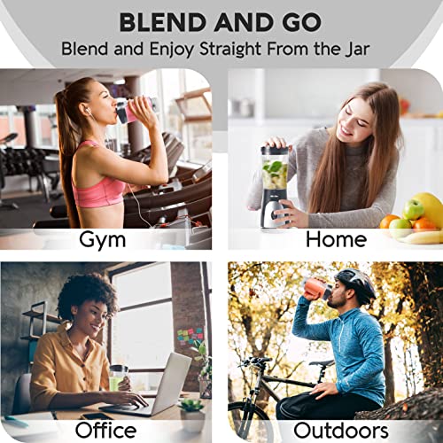 Black 15oz Personal Blender with Travel Cup and Lid S7737