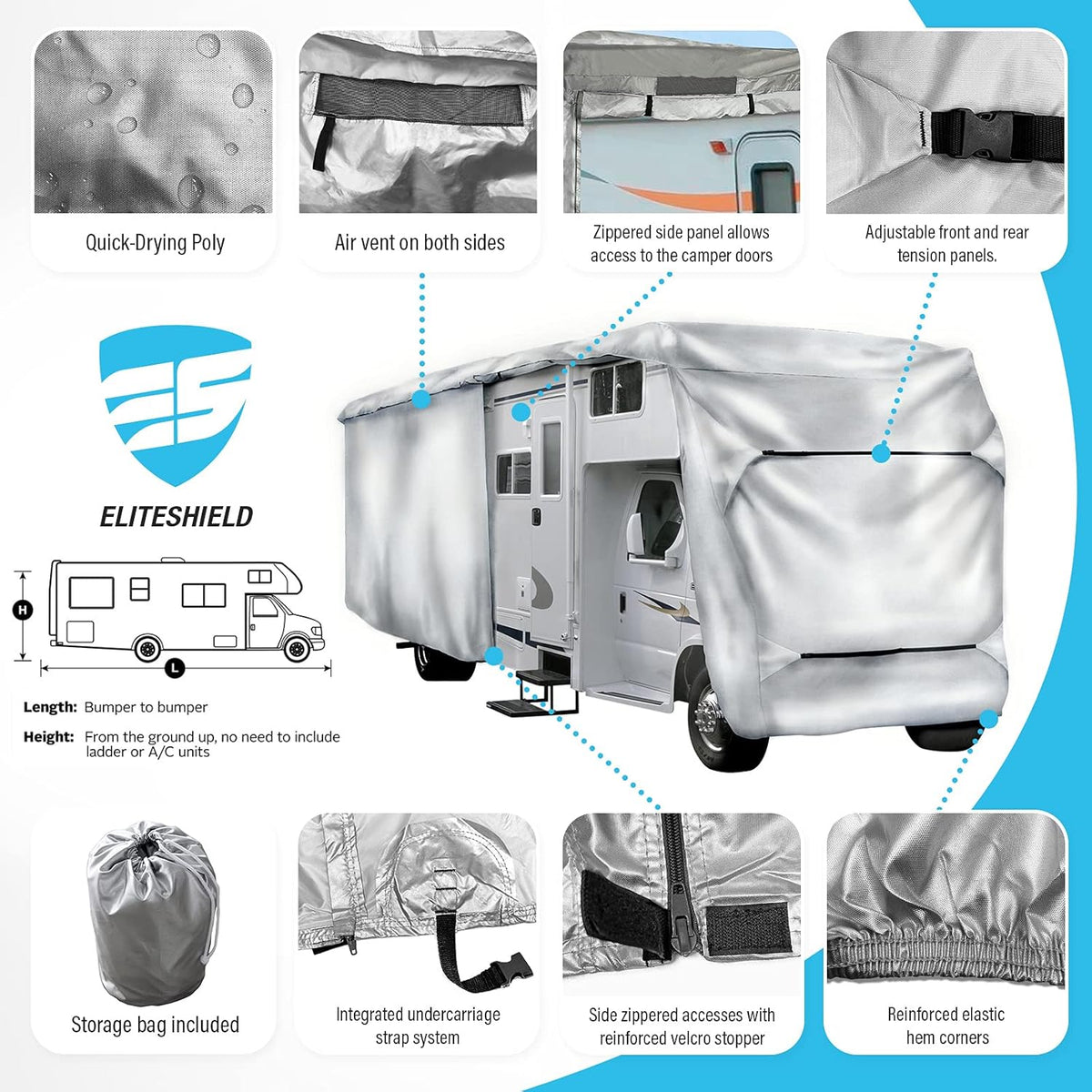 Class C RV Motorhome Cover Fits 34'-36'L A981803