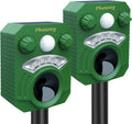 Waterproof Solar Ultrasonic Animal Repeller with Motion Activated LED Flashing Lights Y44245