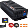 1500 Watt Pure Sine Wave Power Inverter 12V DC to AC 110V 120V with LCD Display Remote Switch N557